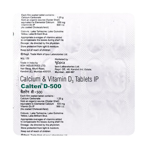 Calten D 500mg Tablet 15'S