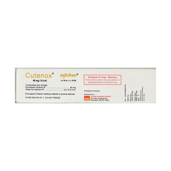 Cutenox 40mg Prefilled Syringe 0.4ml - Image 2