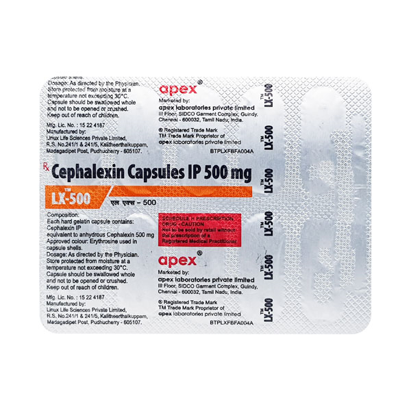 LX 500mg Capsule 10'S