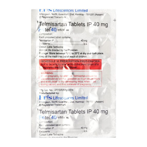 Eritel 40mg Tablet 15'S