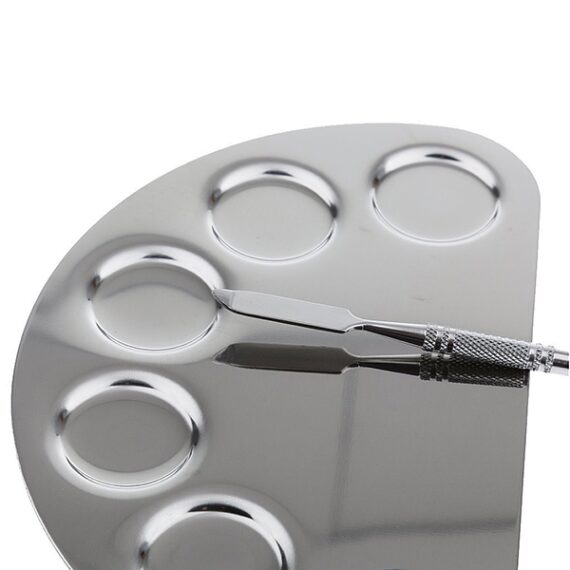 Bronson Professional Stainless Steel Makeup Mixing Blending Palette With Spatula 1's - Image 5