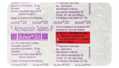 Aztor 20mg Tablet 15'S