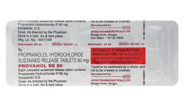 Provanol SR 80mg Tablet 10'S