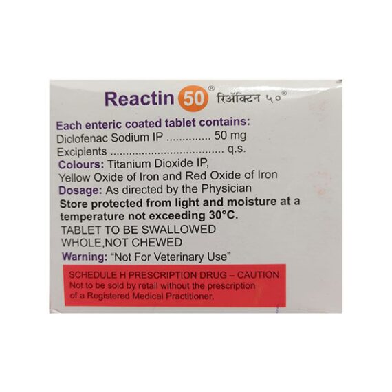Reactin 50mg Tablet 10'S - Image 3
