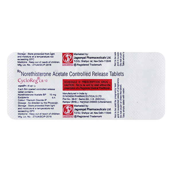 CYCLOREG CR 10mg Tablet 10's