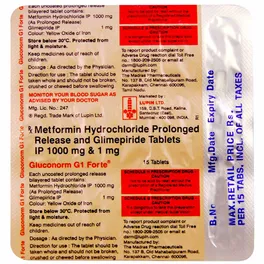 GlUcOnorm-G 1 Forte Tablet PR - Image 2