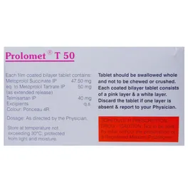 Prolomet T 50 Tablet ER - Image 3