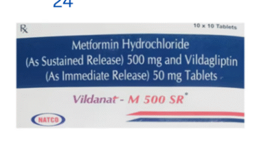 VILDANAT M 500 SR Tablet 10's