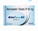 Atorsave 80mg Tablet 15'S
