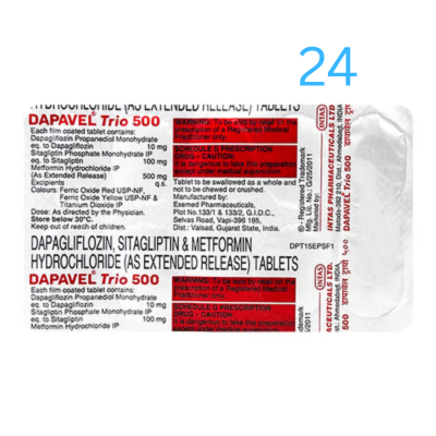 Dapavel Trio 500 Tablet ER
