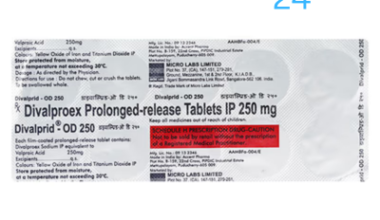 Divalprid-OD 250 Tablet PR