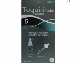 Tugain Twins 5 Solution for Hair Growth(60ml Each)