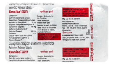 Emsita Trio 10mg/500mg/100mg Tablet ER