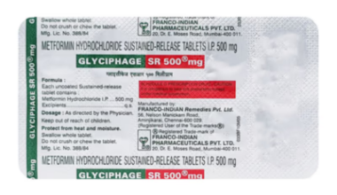 Glyciphage SR 500mg Tablet