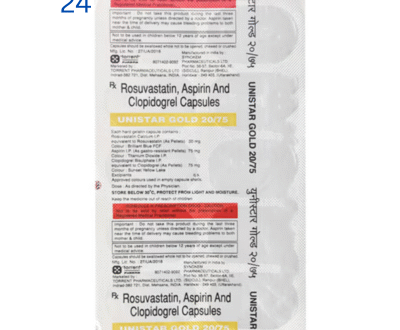 Unistar Gold 20/75mg Capsule 10's
