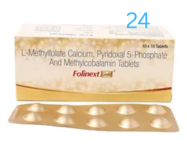 Folinext Gold Tablet with L-Methylfolate, Pyridoxal-5 Phosphate & Mecobalamin