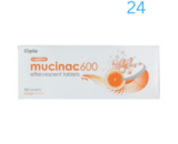 Mucinac 600 Effervescent Tablet Orange Sugar Free
