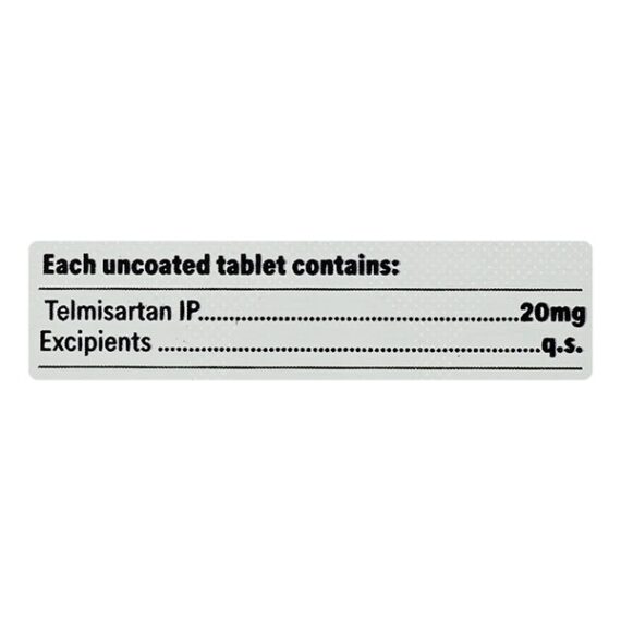 Telsartan 20mg Tablet 14'S - Image 3