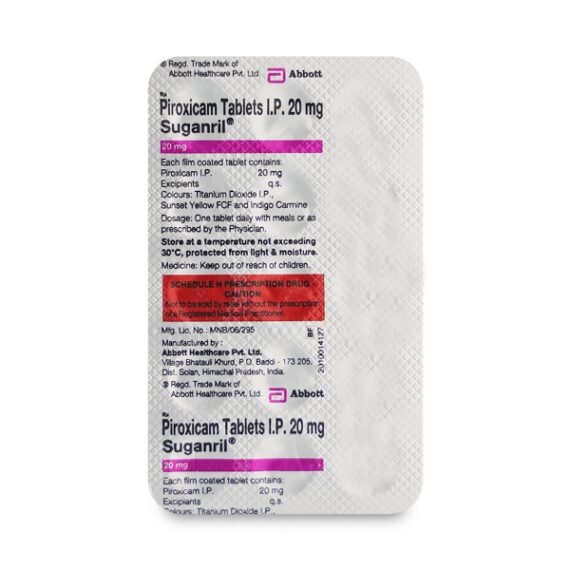 Suganril 20mg Tablet 15'S