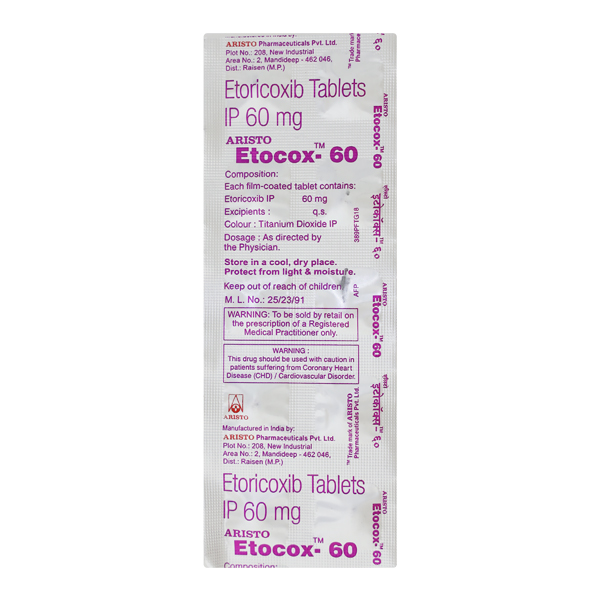 Etocox 60mg Tablet 10'S