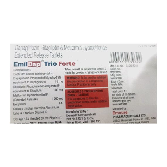 EMILDAP TRIO FORTE Tablet 10's - Image 2