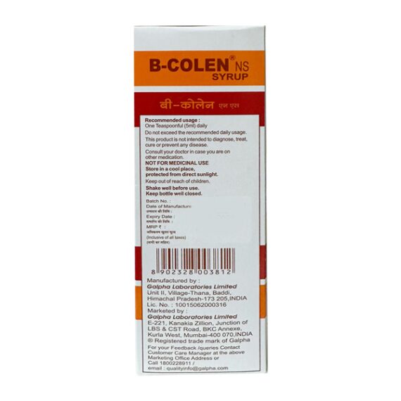 B COLEN NS Lemon, Orange Sweet & Vanilla Flavour Syrup 200ml - Image 3