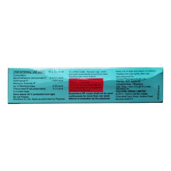 Quadriderm RF Cream 10gm - Image 2