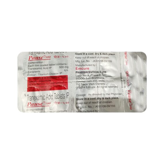 Pause 500mg Tablet 10'S - Image 2