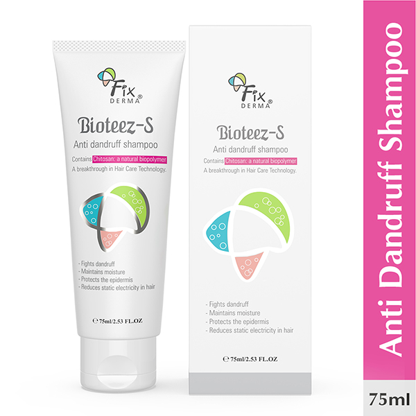 Fixderma Bioteez-S Anti Dandruff Shampoo - Flaky Scalp Condition, Relieves Itchy & Dry Scalp, Sulphate & Paraben Free 75ml - Image 2