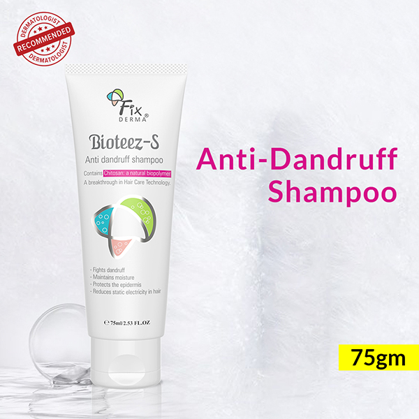 Fixderma Bioteez-S Anti Dandruff Shampoo - Flaky Scalp Condition, Relieves Itchy & Dry Scalp, Sulphate & Paraben Free 75ml - Image 3