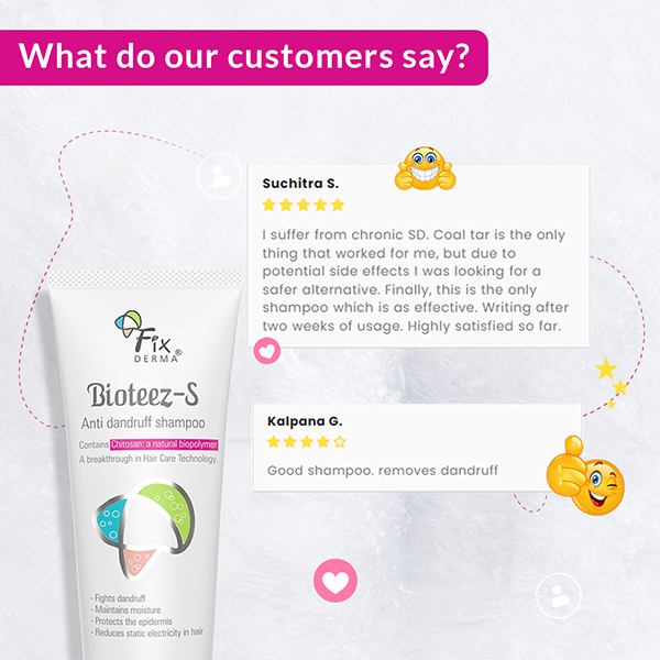 Fixderma Bioteez-S Anti Dandruff Shampoo - Flaky Scalp Condition, Relieves Itchy & Dry Scalp, Sulphate & Paraben Free 75ml - Image 9