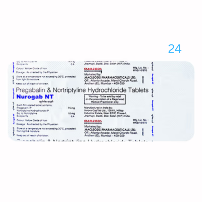 Nurogab NT 75mg/10mg Tablet 10'S