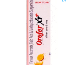 Orofer XT + Iron Tonic with Ferrous Ascorbate, Folic Acid & Mecobalamin | Suspension Flavour Orange Cool