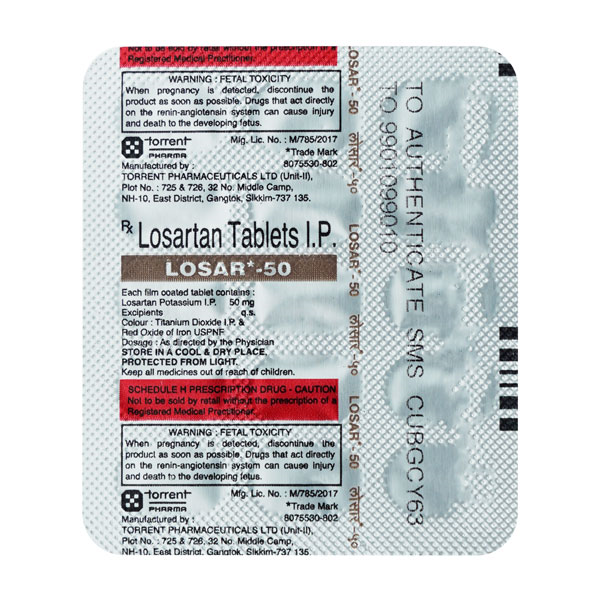 Losar 25mg Tablet 15'S