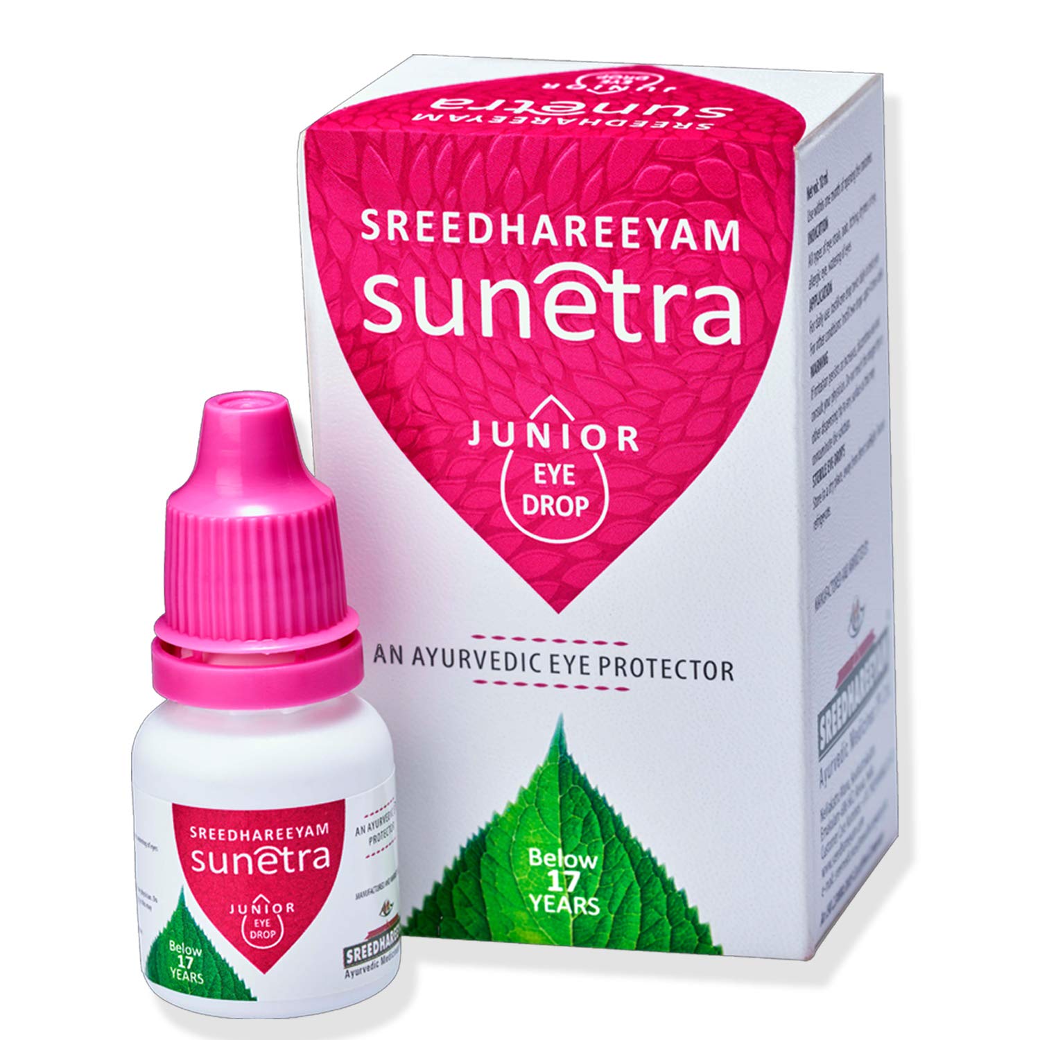 Sreedhareeyam Ayurveda Sunetra Junior Herbal Eye Drop (Below 17 years of age) Regular Eye Care for Kids, Avoids Dryness, Removes Redness, Clears Itchiness
