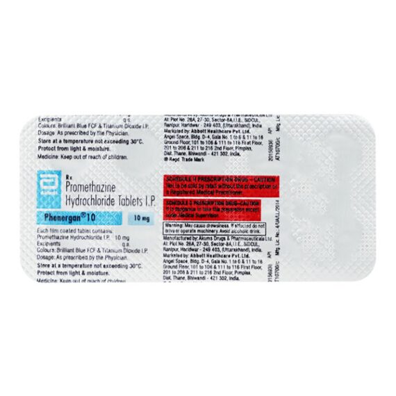 Phenergan 10mg Tablet 10'S