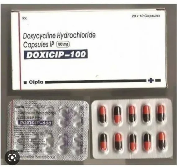Doxycycline 100mg Capsules, Packaging Size: 1x10