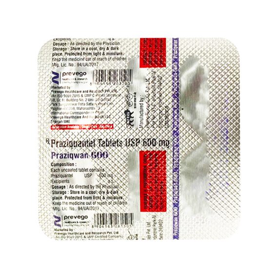 PRAZIQWAN 600 Tablet 4's