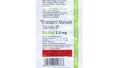 ENALET 2.5mg Tablet 10's