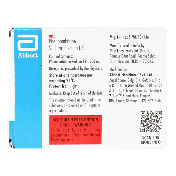 PHENOBARBITONE INJECTION 1ML - Image 2