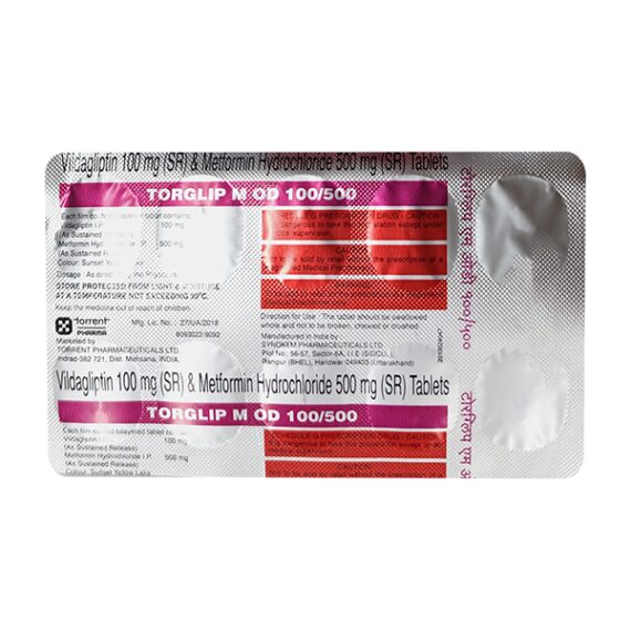 TORGLIP M OD 100/500 Tablet 10's