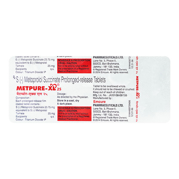 Metpure XL 25mg Tablet 10'S
