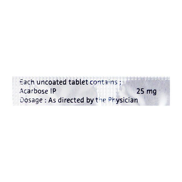 Glucobay 25mg Tablet 10'S - Image 2