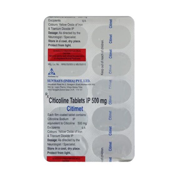 Citimet 500mg Tablet 10'S - Image 3