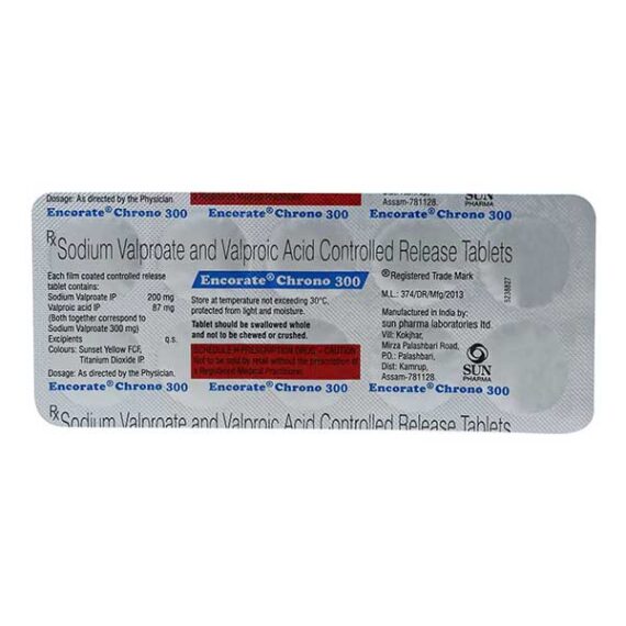 Encorate Chrono 300mg Tablet 10'S - Image 2