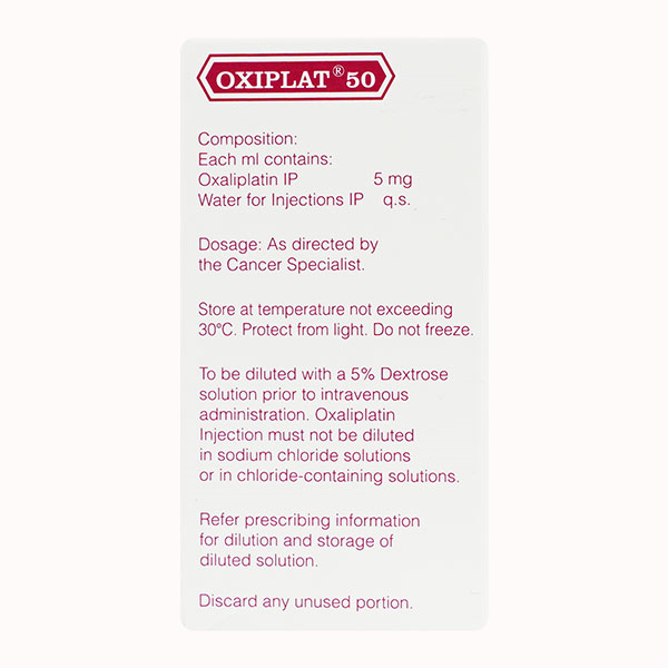 OXIPLAT 50 Injection 10ml - Image 2