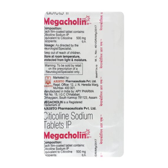 MEGACHOLIN RF 500mg Tablet 10's - Image 3