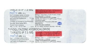 Pioz 7.5mg Tablet 10'S