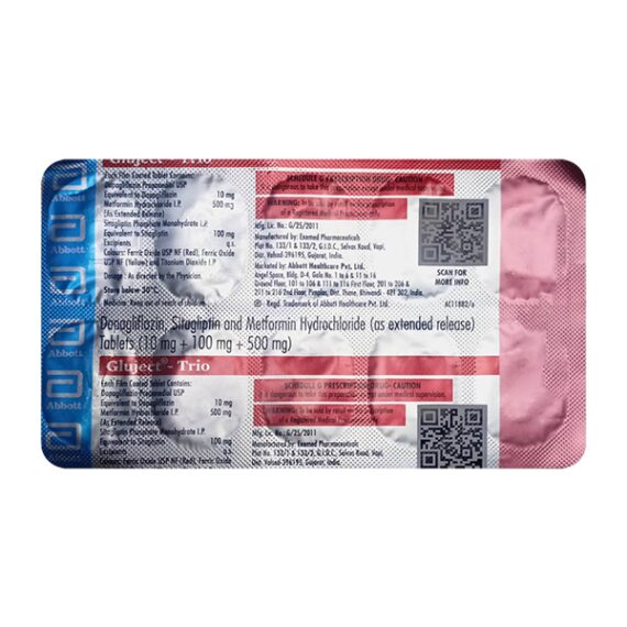 GLUJECT TRIO 10+100+500mg Tablet 10's
