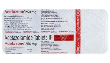 ACETAZONE 250mg Tablet 10's